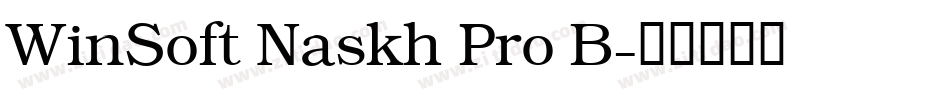 WinSoft Naskh Pro B字体转换